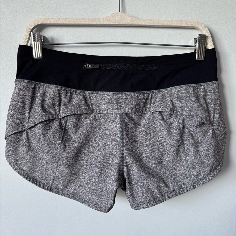 Lululemon Speed Up Short Heather Lux Multi Black / Black Size 6 - Picture 5 of 16